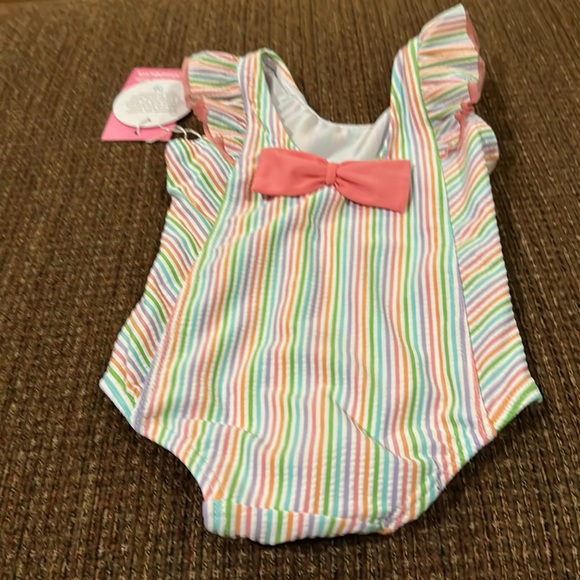 RUFFLE BUTTS - Seersucker Waterfall One Piece - Picture 15 of 16